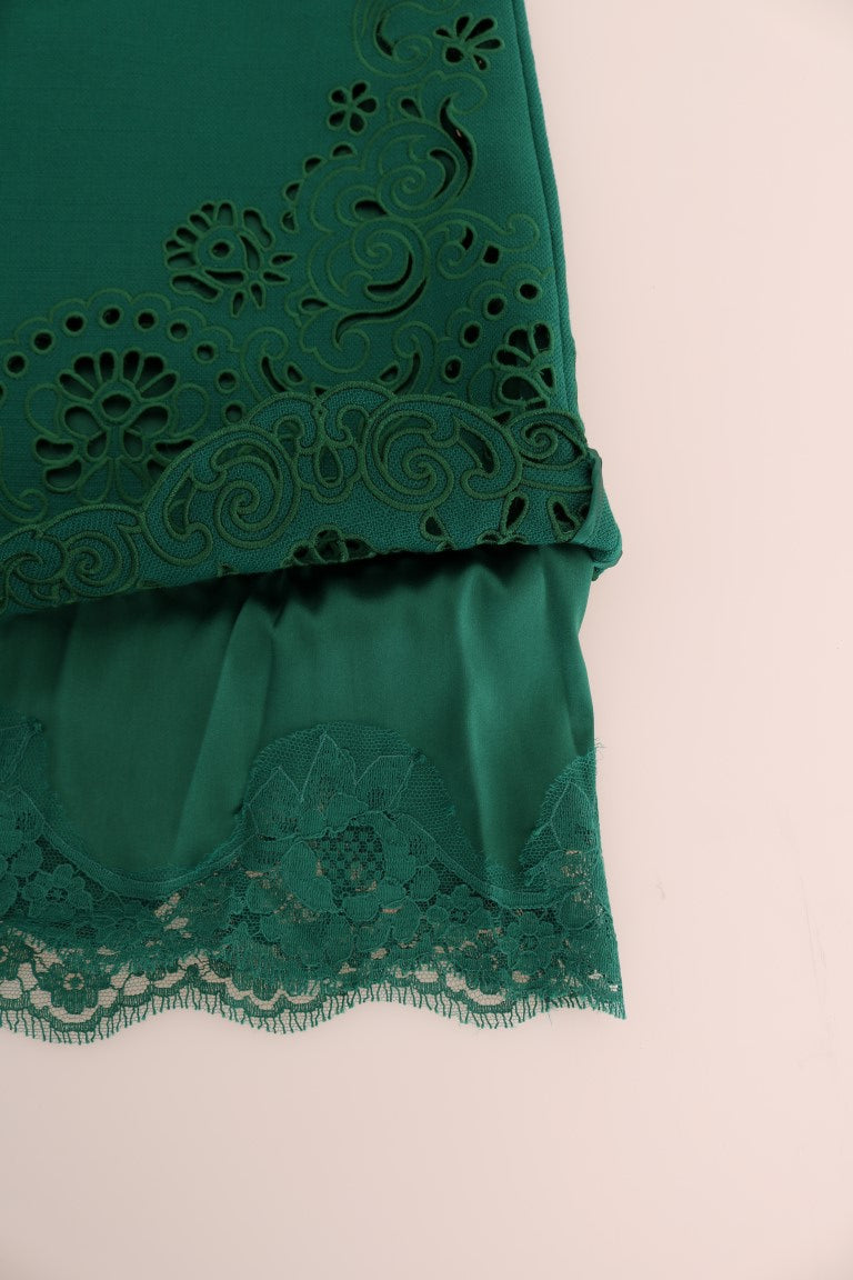 Elegant Green A-Line Sheath Dress - ventzia