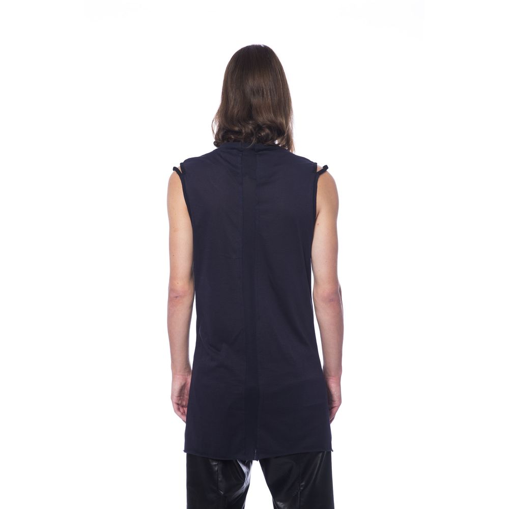 Black Cotton Men Tank Top - ventzia