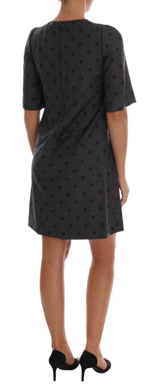 Chic Polka Dotted Wool Dress - ventzia