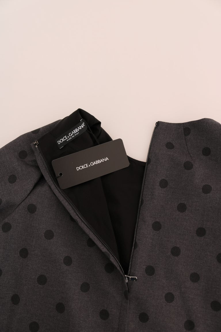 Chic Polka Dotted Wool Dress - ventzia