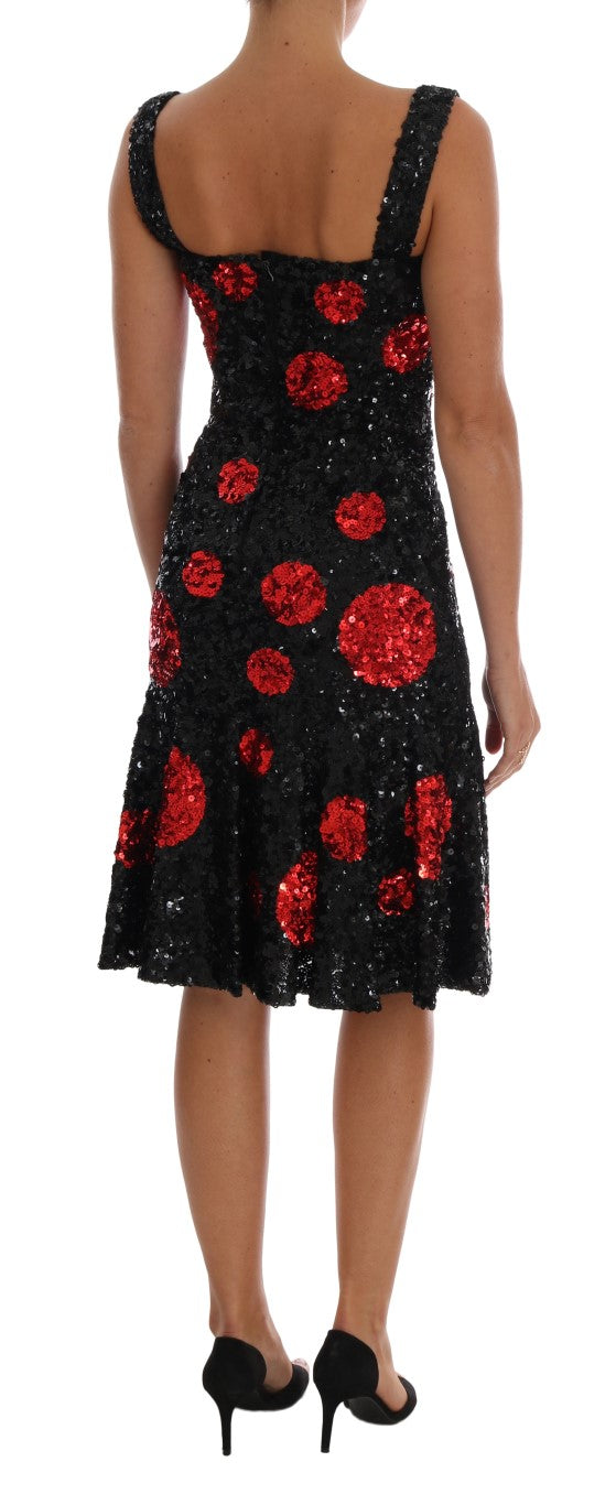 Elegant Polka Dotted Shift Dress - ventzia