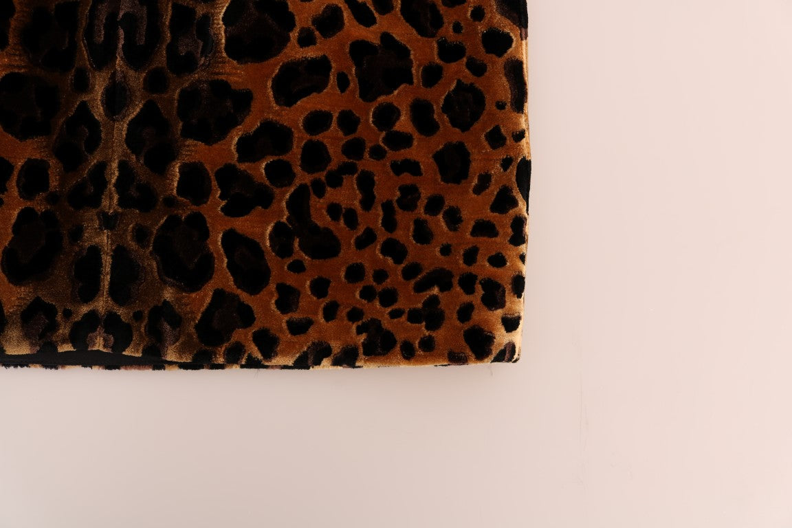 Sleeveless Leopard Mini Sheath Dress - ventzia