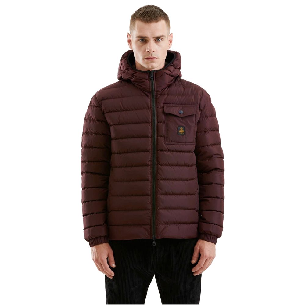 Red Nylon Men Jacket - ventzia