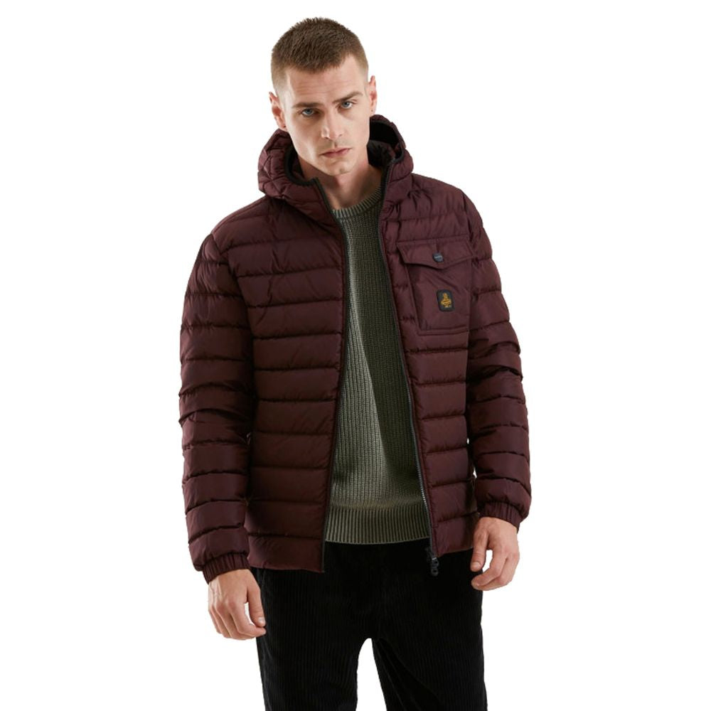 Red Nylon Men Jacket - ventzia