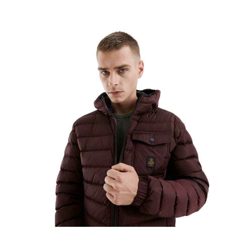Red Nylon Men Jacket - ventzia