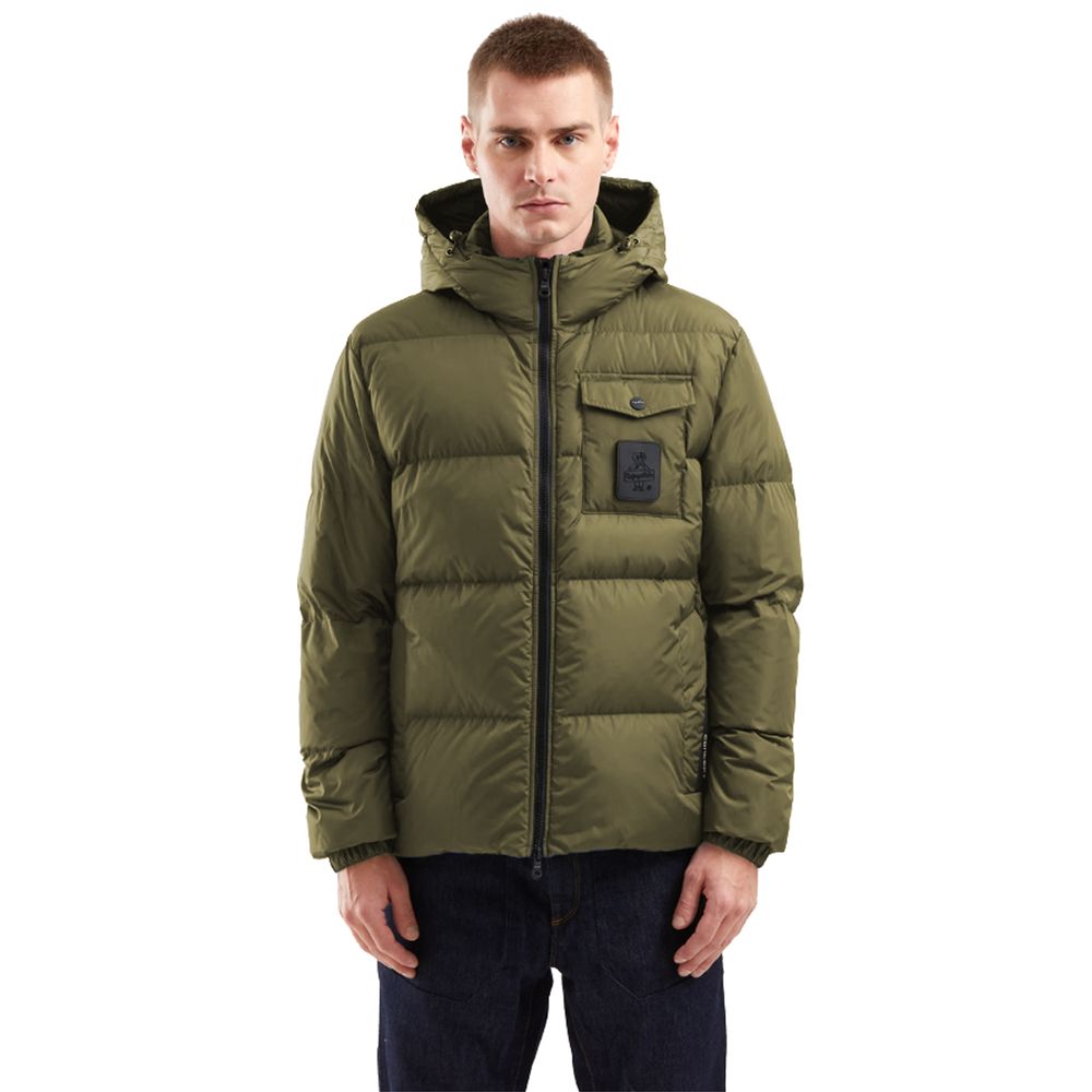 Green Nylon Men Jacket - ventzia