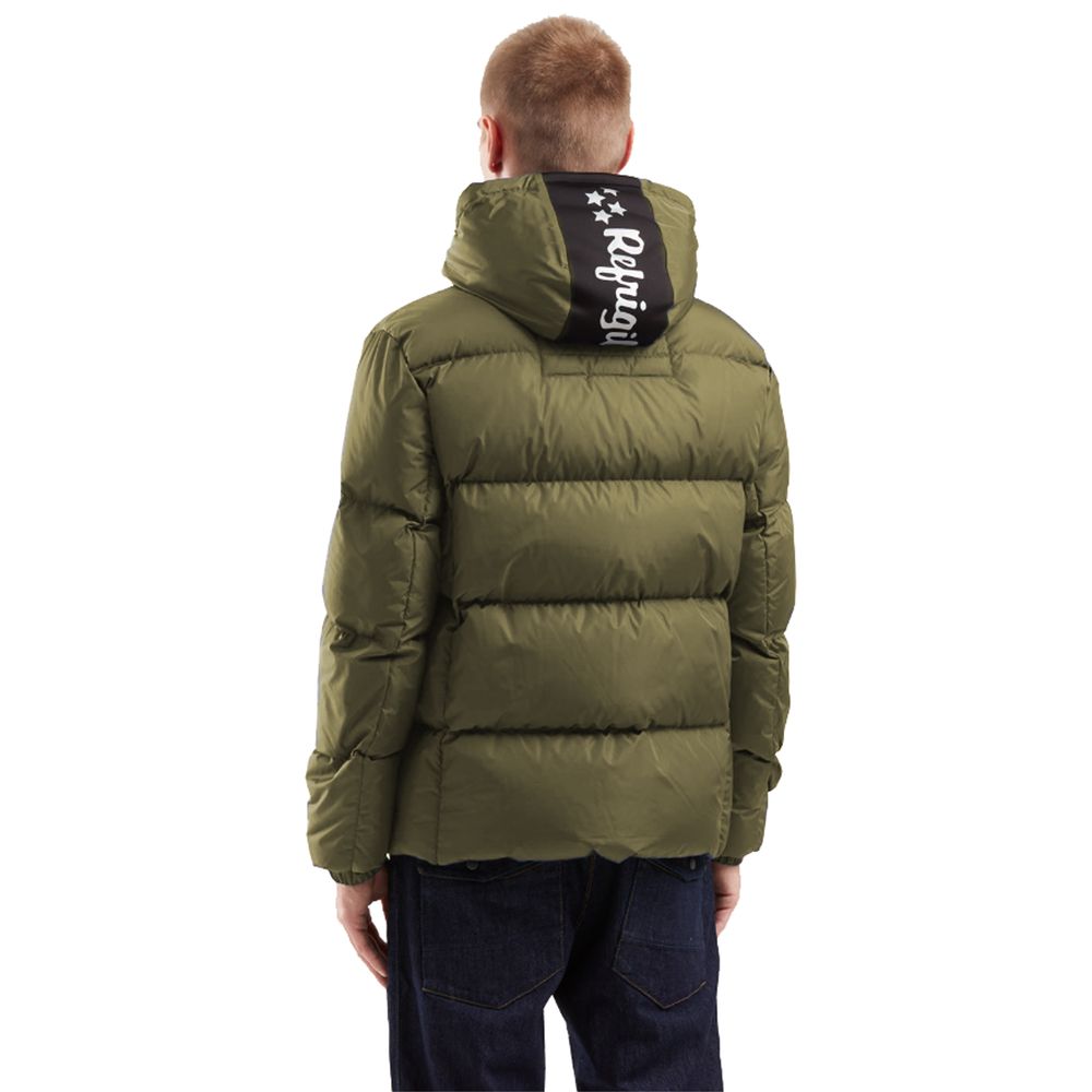 Green Nylon Men Jacket - ventzia
