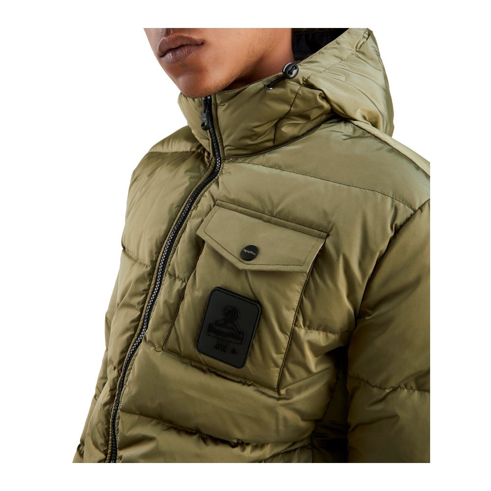Green Nylon Men Jacket - ventzia