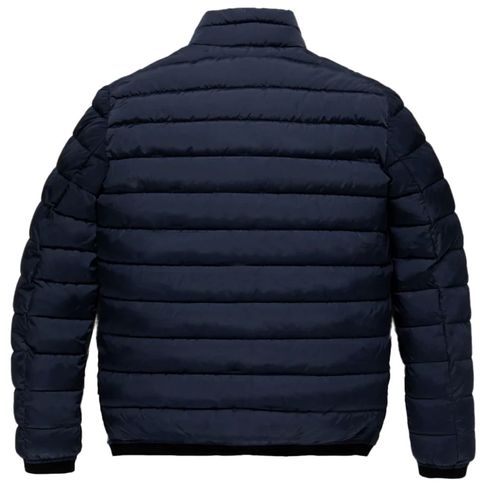 Blue Nylon Jacket - ventzia