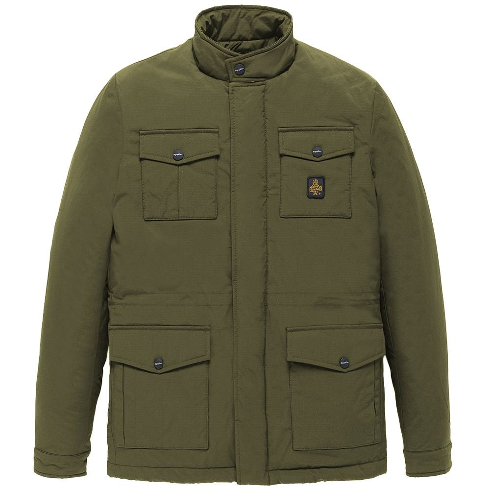Green Nylon Men Jacket - ventzia