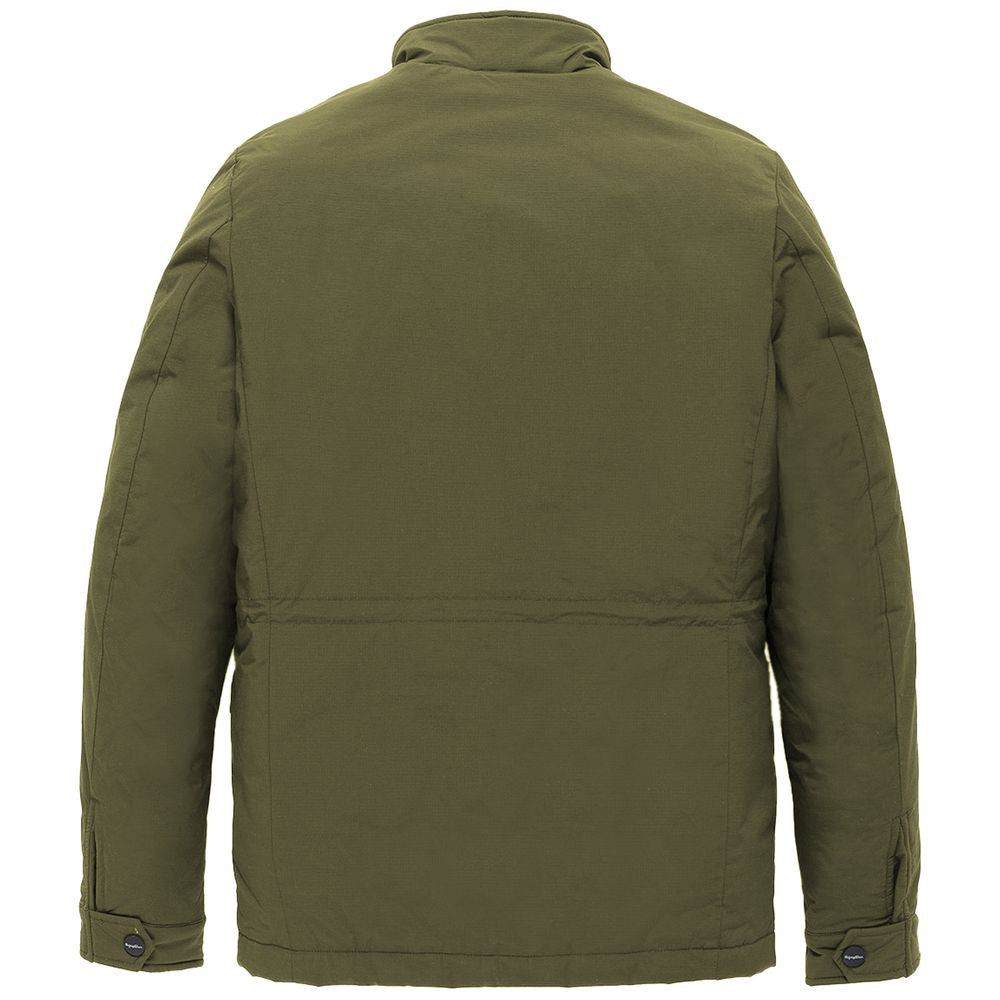Green Nylon Men Jacket - ventzia