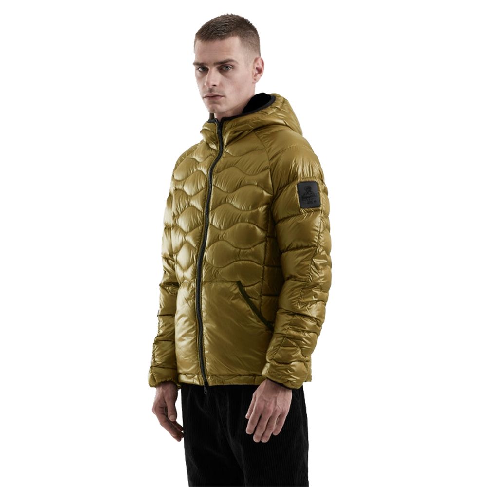 Yellow Nylon Men Jacket - ventzia