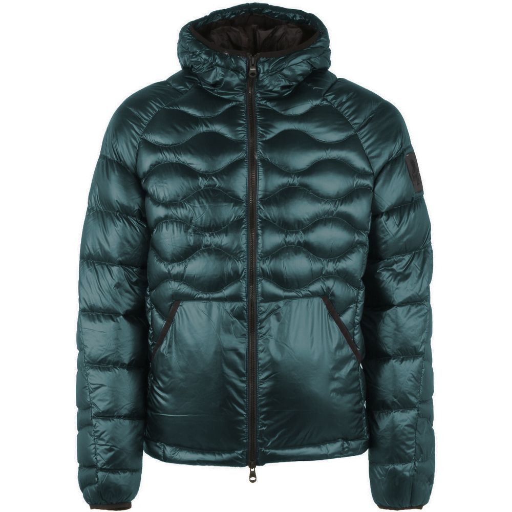 Green Nylon Men Jacket - ventzia