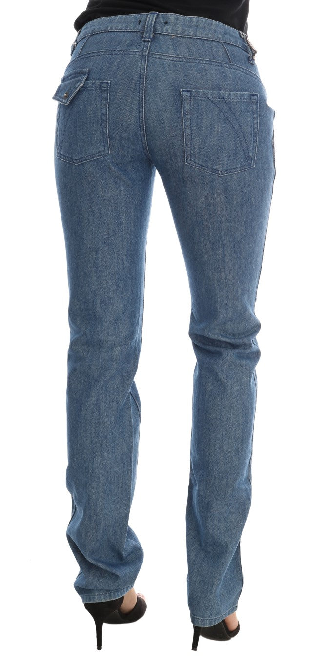 Super Slim Blue Wash Cotton Jeans - ventzia