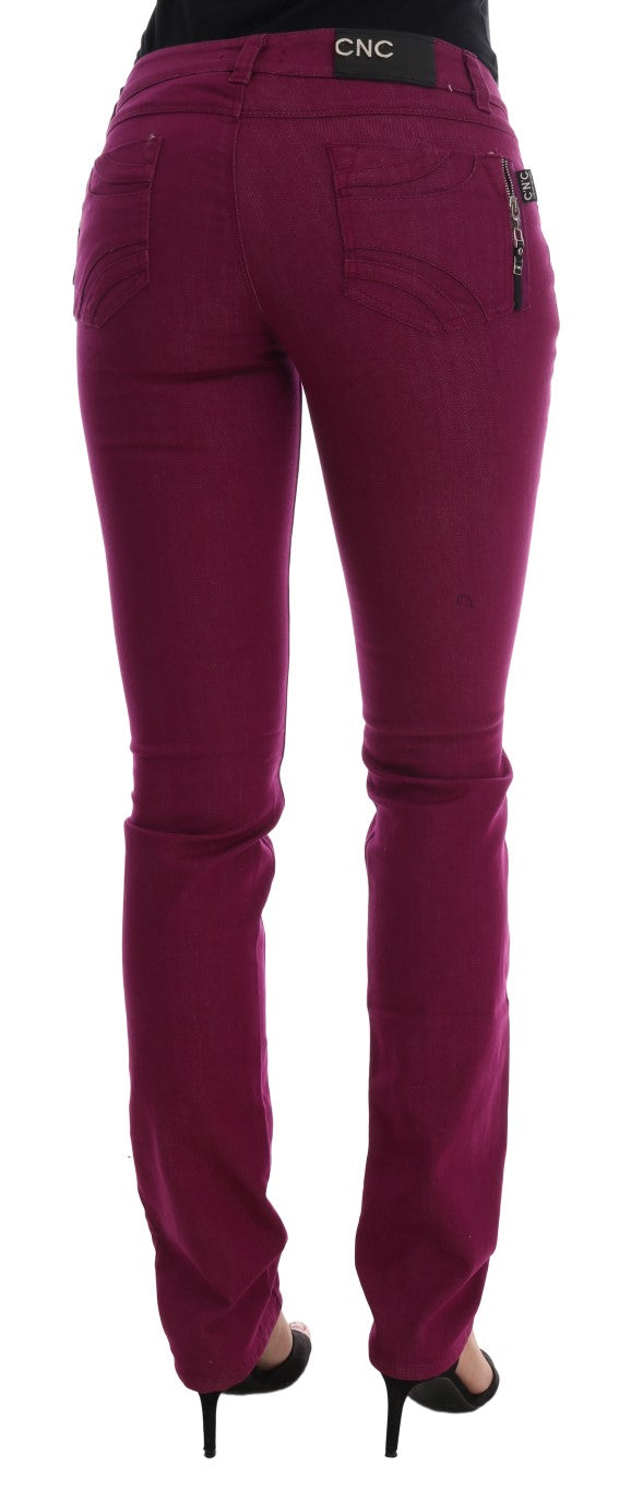 Elegant Purple Super Slim Jeans - ventzia