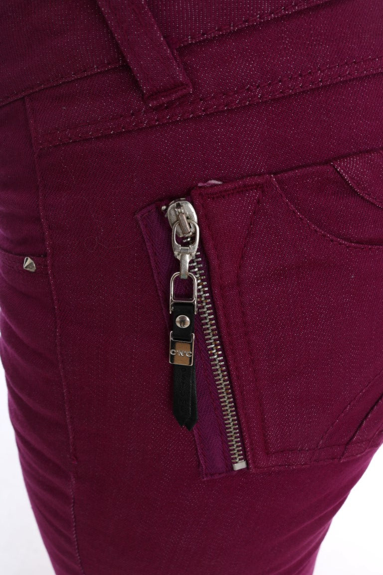 Elegant Purple Super Slim Jeans - ventzia
