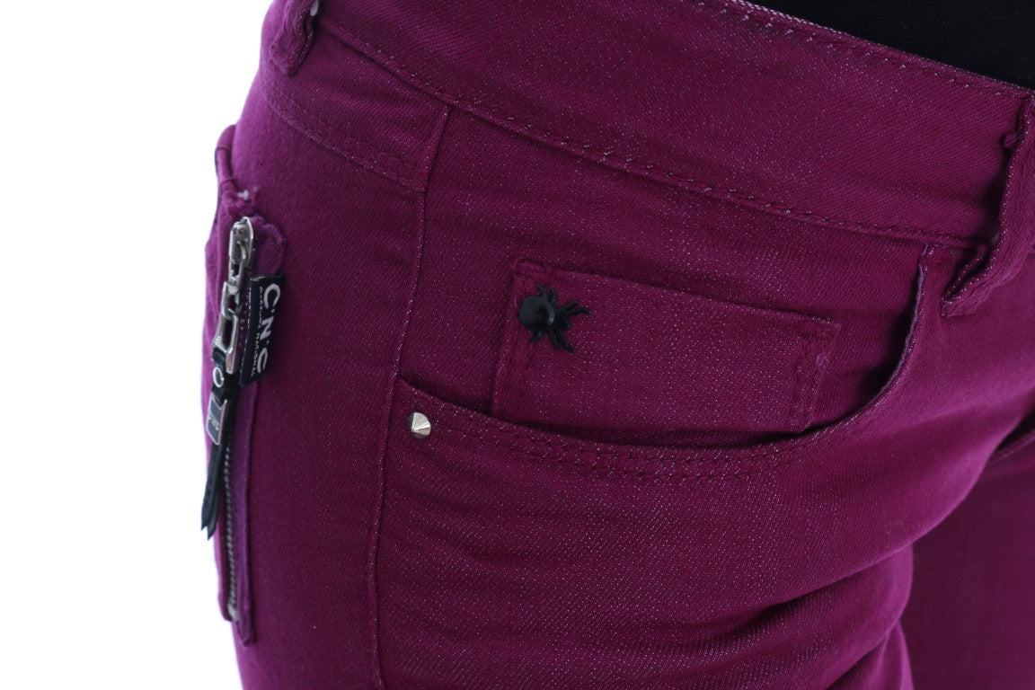 Elegant Purple Super Slim Jeans - ventzia