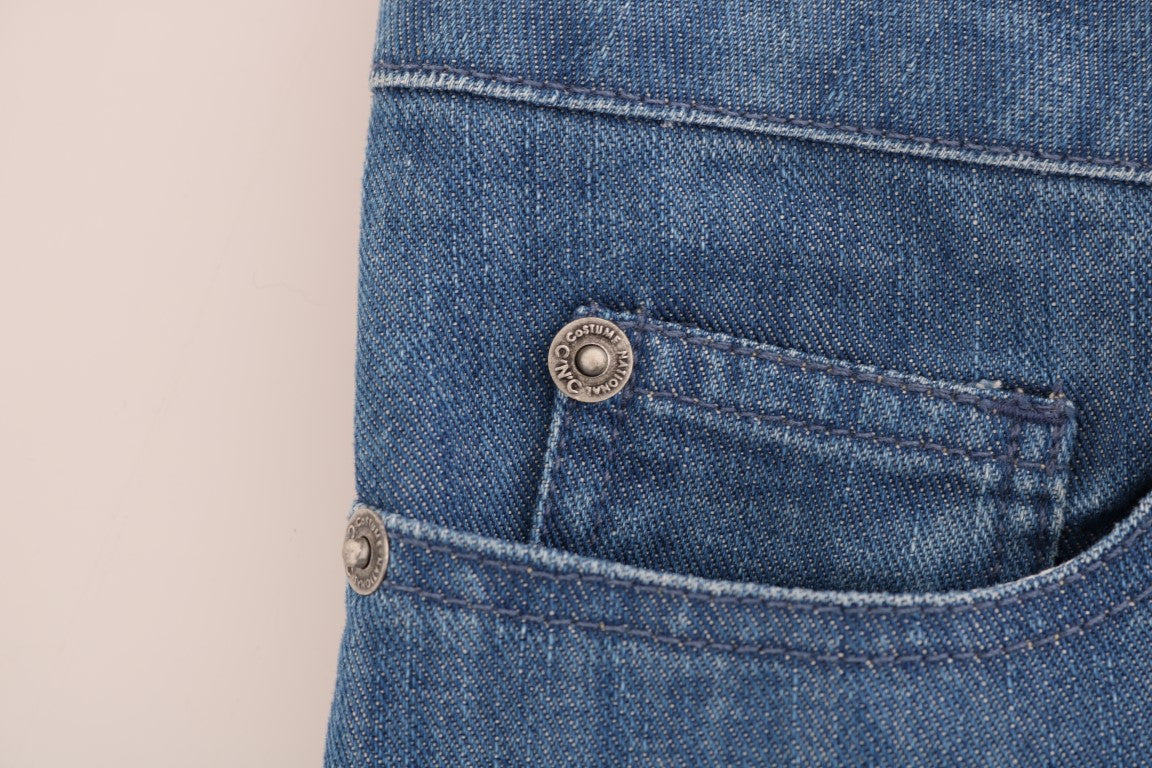 Elegant Boy Fit Blue Wash Jeans - ventzia