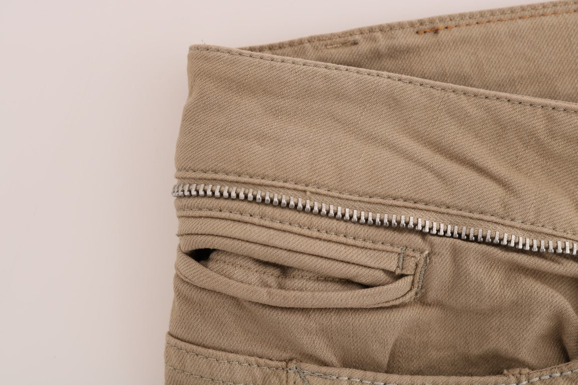 Beige Super Slim Fit Denim Delight - ventzia
