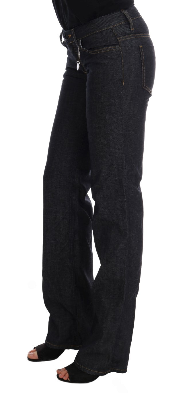 Chic Dark Blue Straight Fit Jeans - ventzia