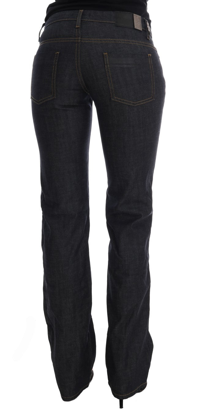 Chic Dark Blue Straight Fit Jeans - ventzia