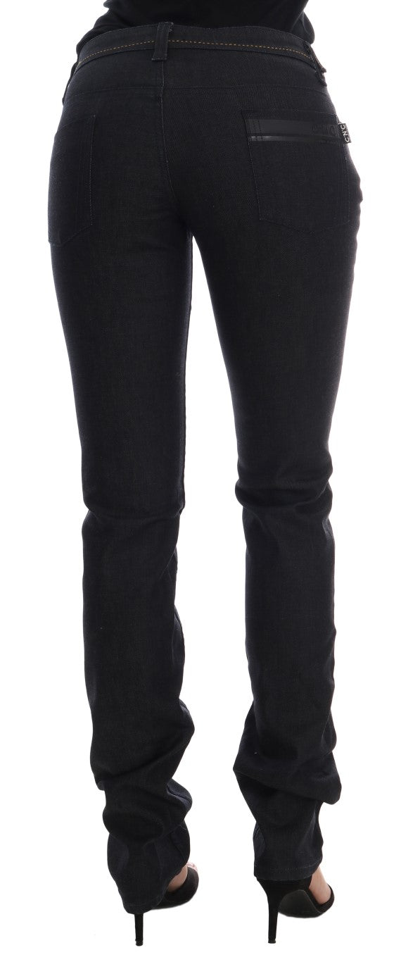 Chic Dark Blue Super Slim Fit Jeans - ventzia