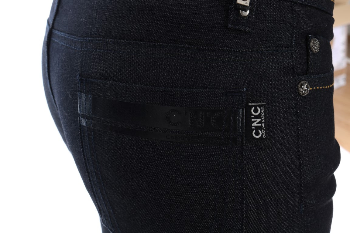 Chic Dark Blue Super Slim Fit Jeans - ventzia