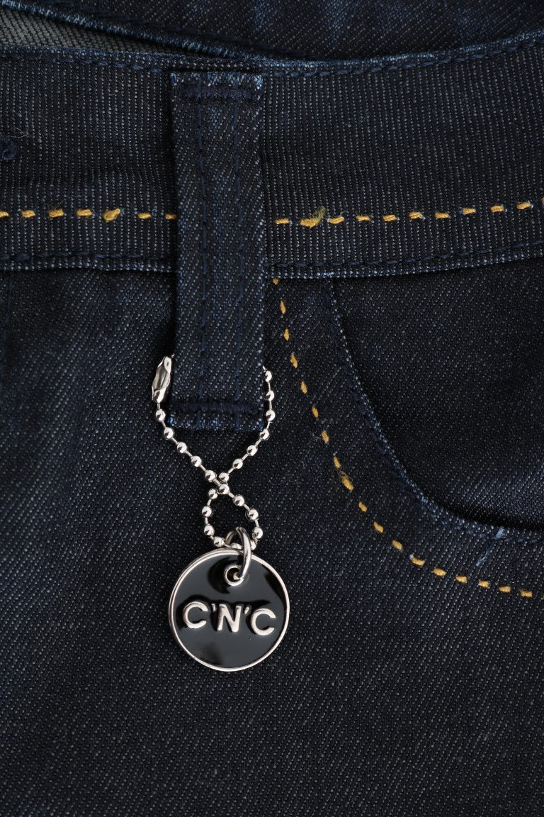Chic Dark Blue Super Slim Fit Jeans - ventzia