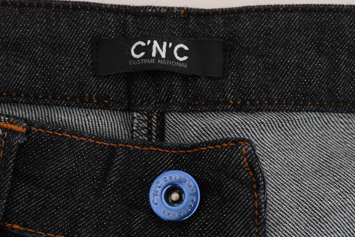 Sleek Dark Blue Super Slim Jeans - ventzia