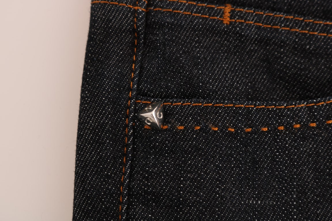Sleek Dark Blue Super Slim Jeans - ventzia
