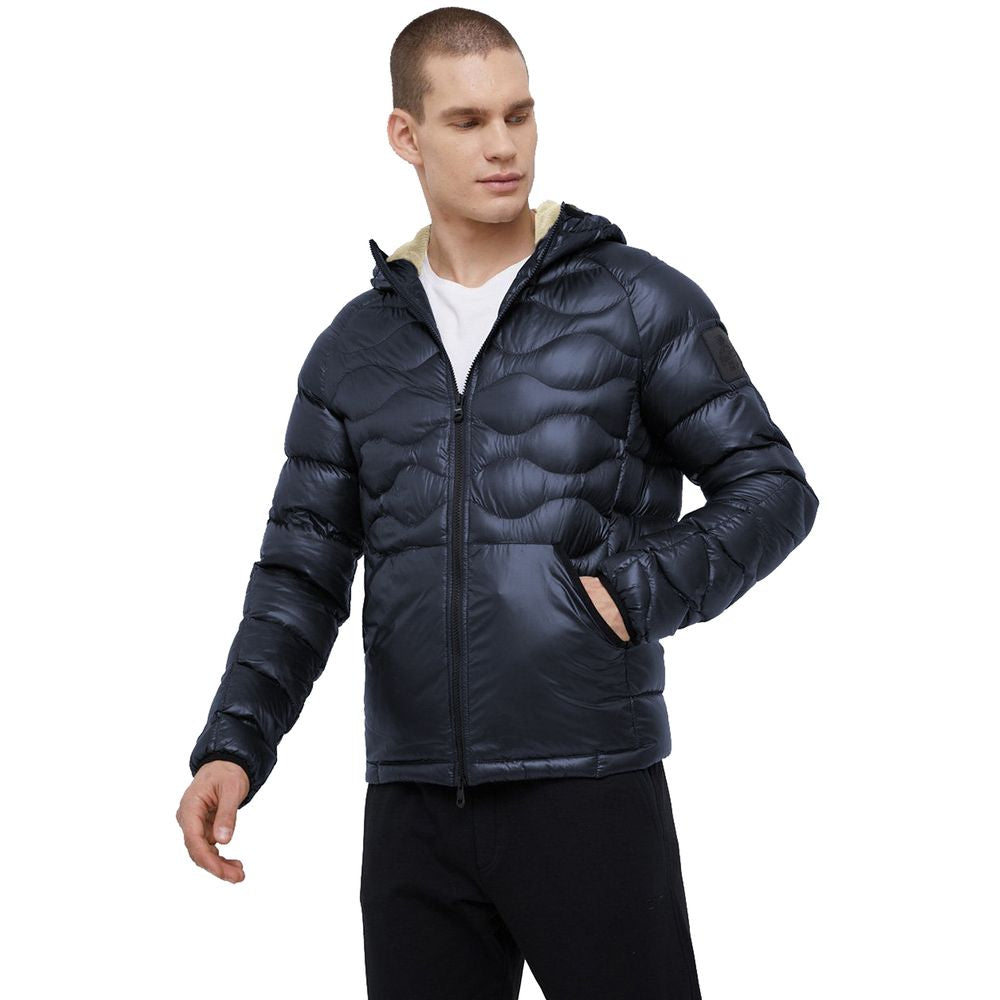 Blue Nylon Jacket - ventzia