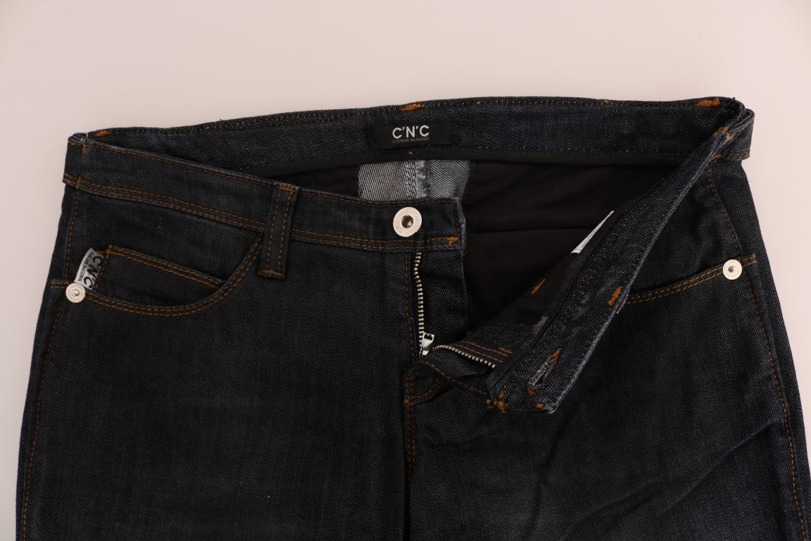 Svelte Dark Blue Slim Fit Jeans - ventzia