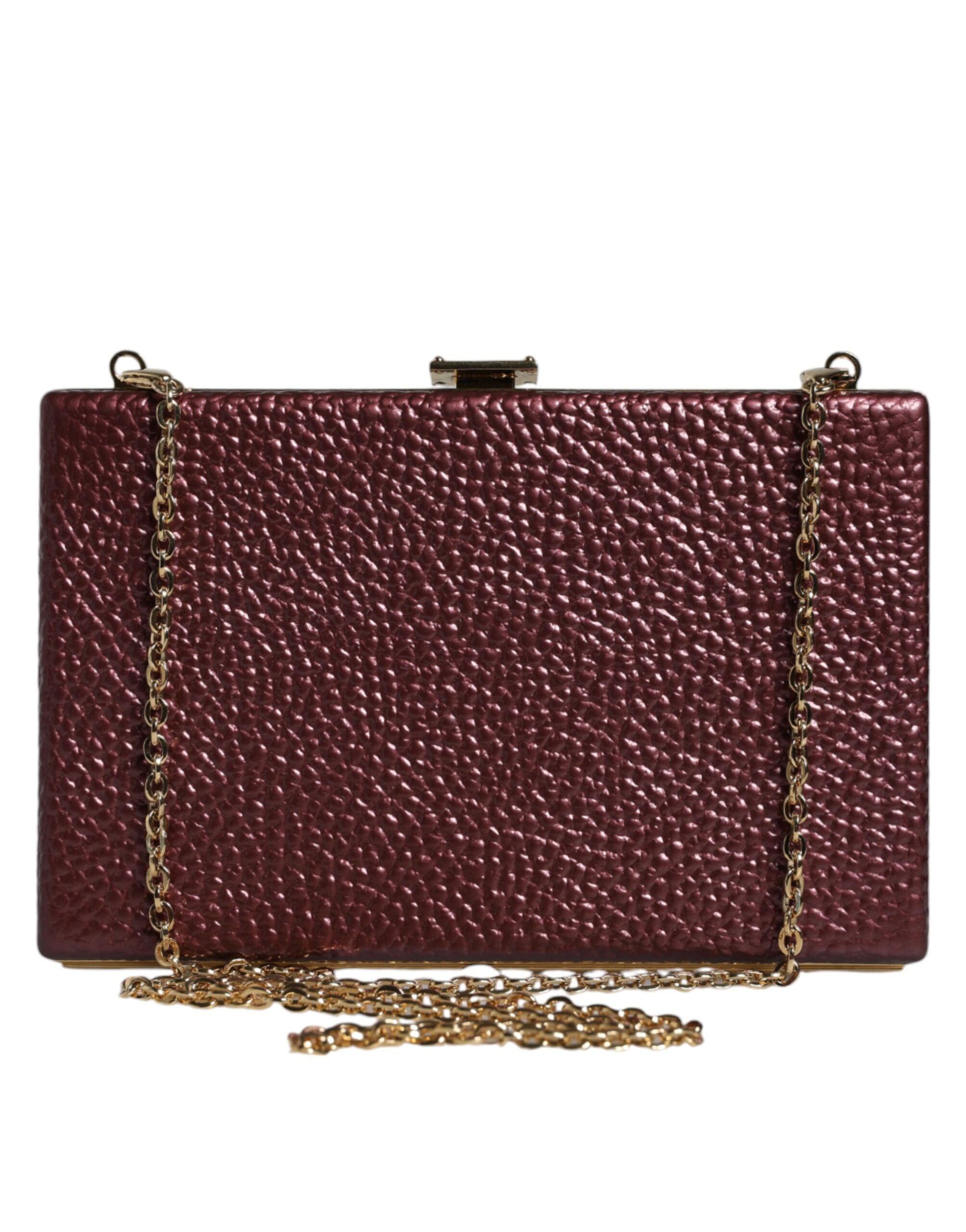 Maroon Leather Clutch Evening Crossbody Bag - ventzia