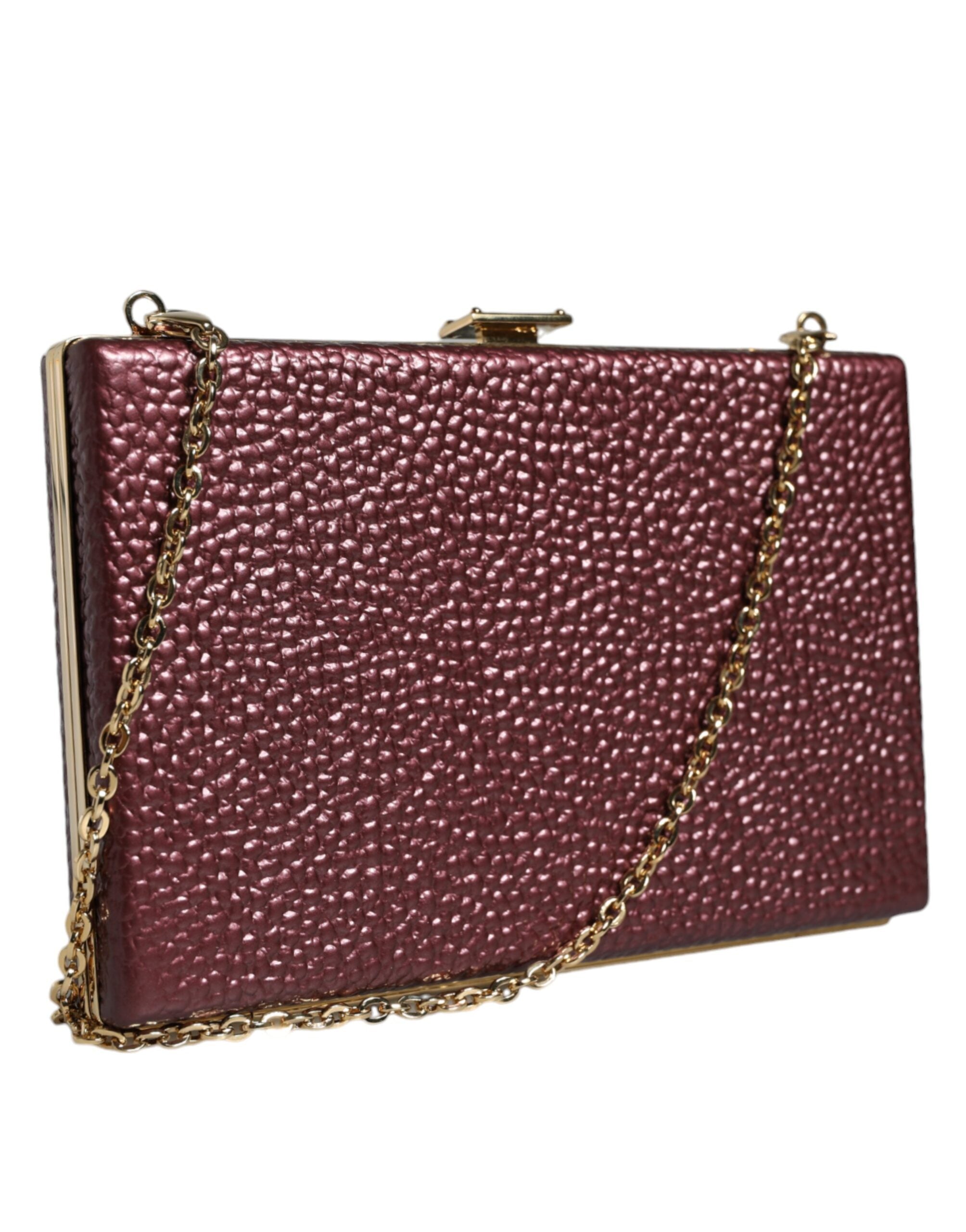 Maroon Leather Clutch Evening Crossbody Bag - ventzia