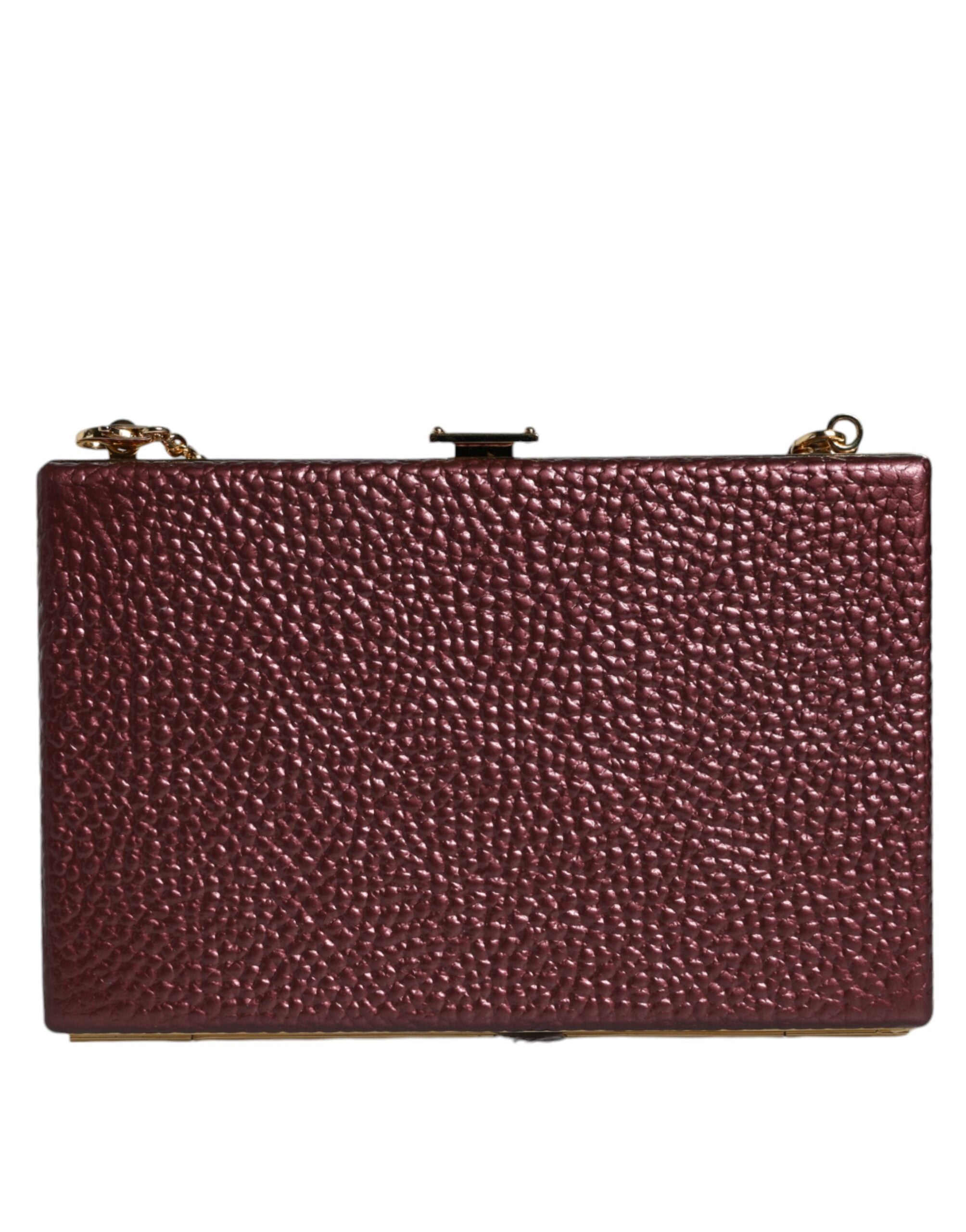 Maroon Leather Clutch Evening Crossbody Bag - ventzia