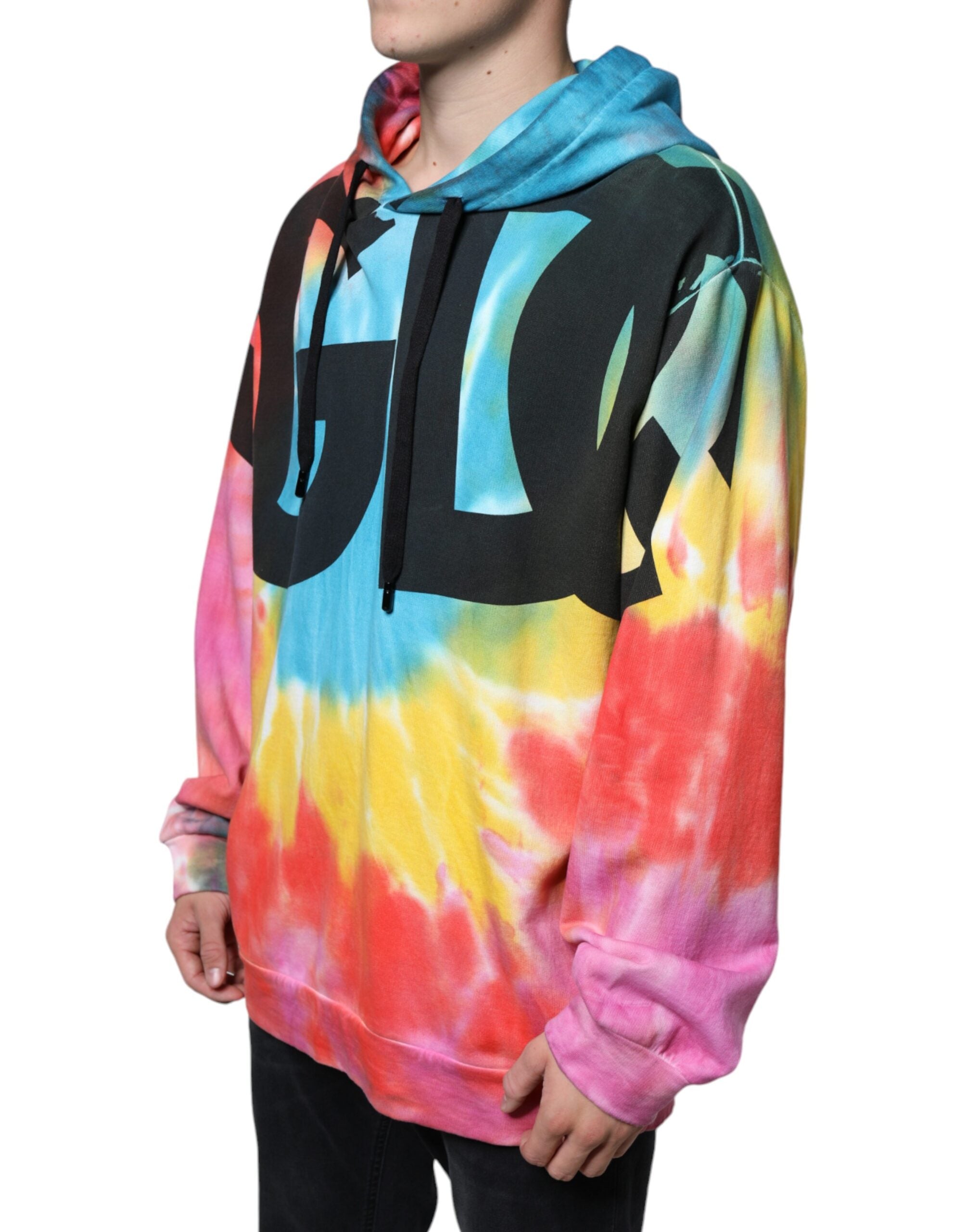 Multicolor Tie Dye Hooded Sweatshirt Sweater - ventzia