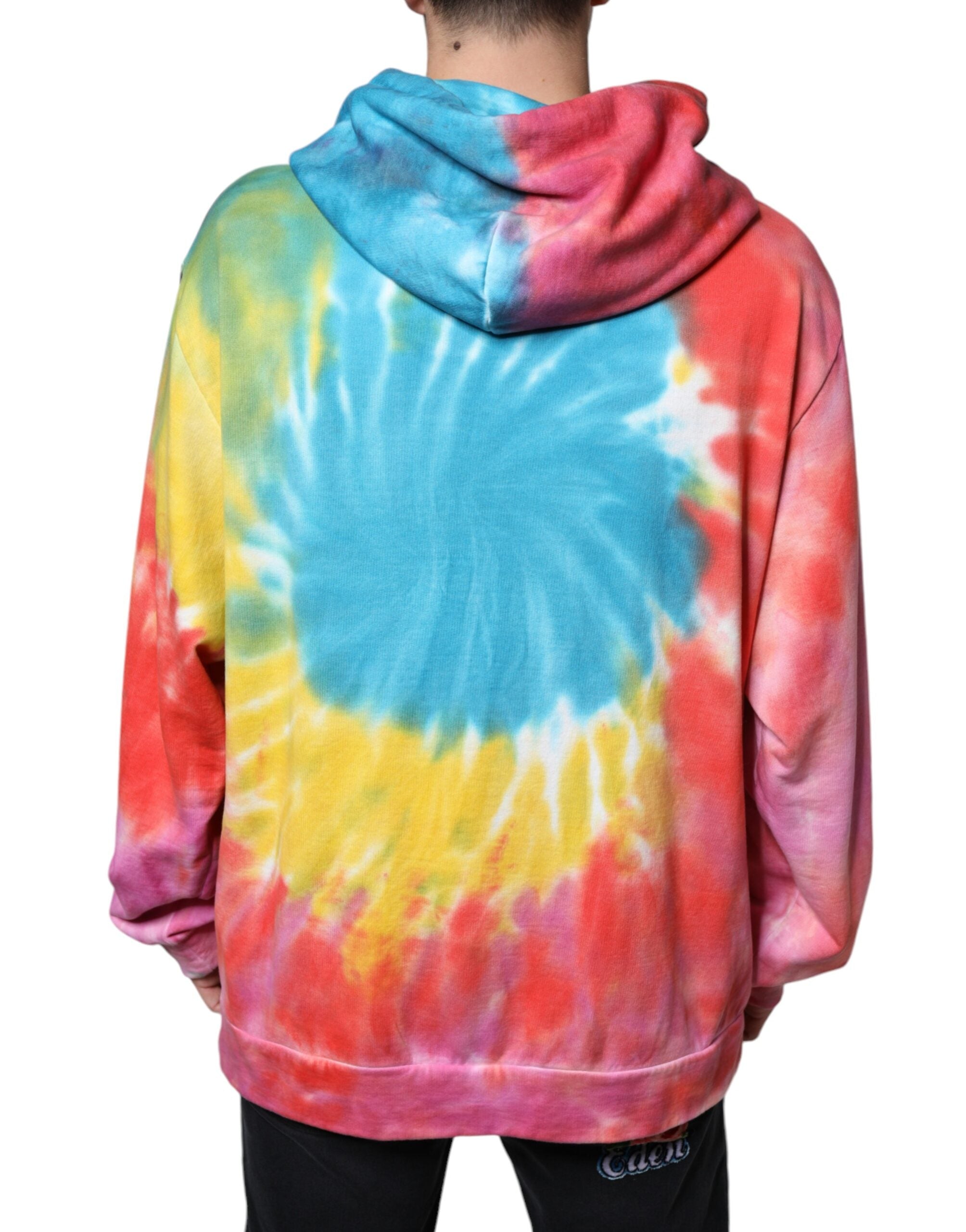 Multicolor Tie Dye Hooded Sweatshirt Sweater - ventzia