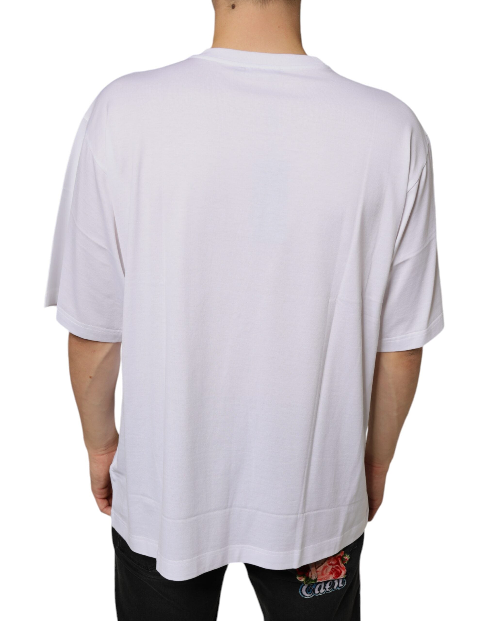 White Metal DG Logo Cotton Short Sleeves T-shirt - ventzia