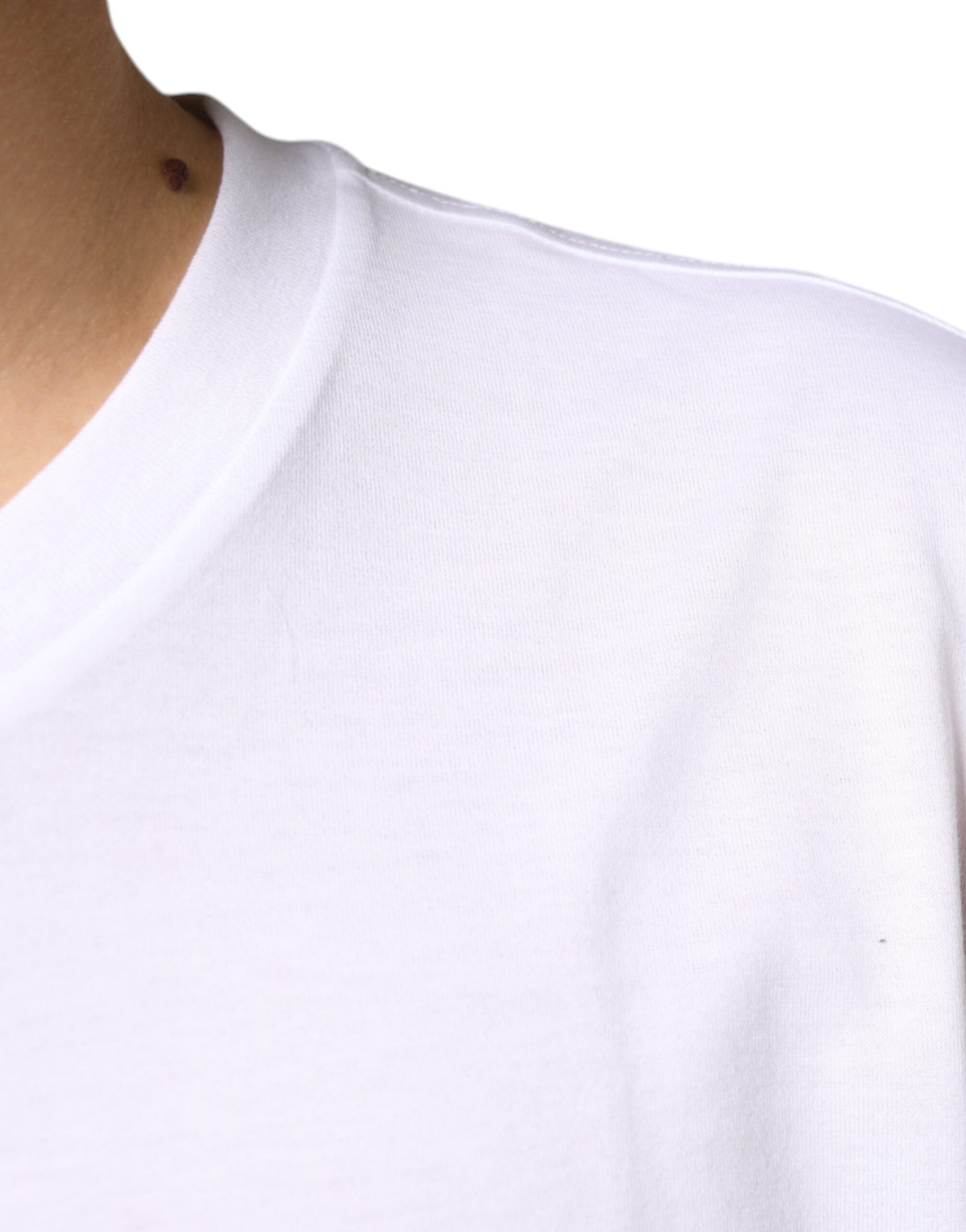 White Metal DG Logo Cotton Short Sleeves T-shirt - ventzia