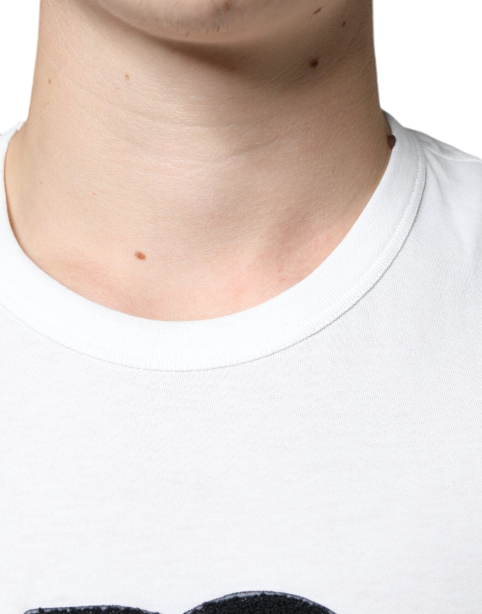 White Cotton DG Logo Print T-shirt - ventzia