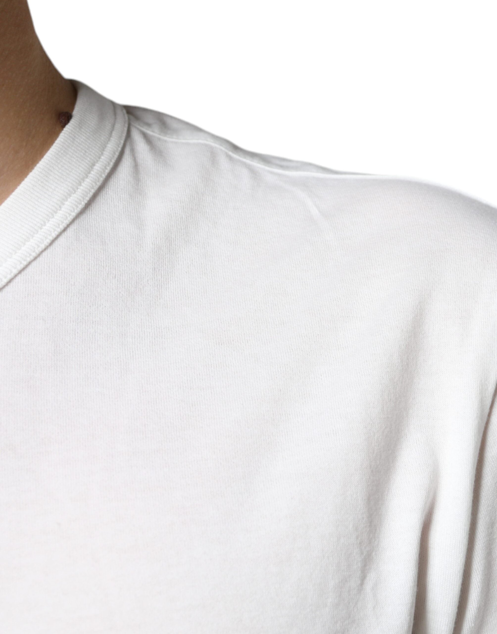 White Cotton DG Logo Print T-shirt - ventzia