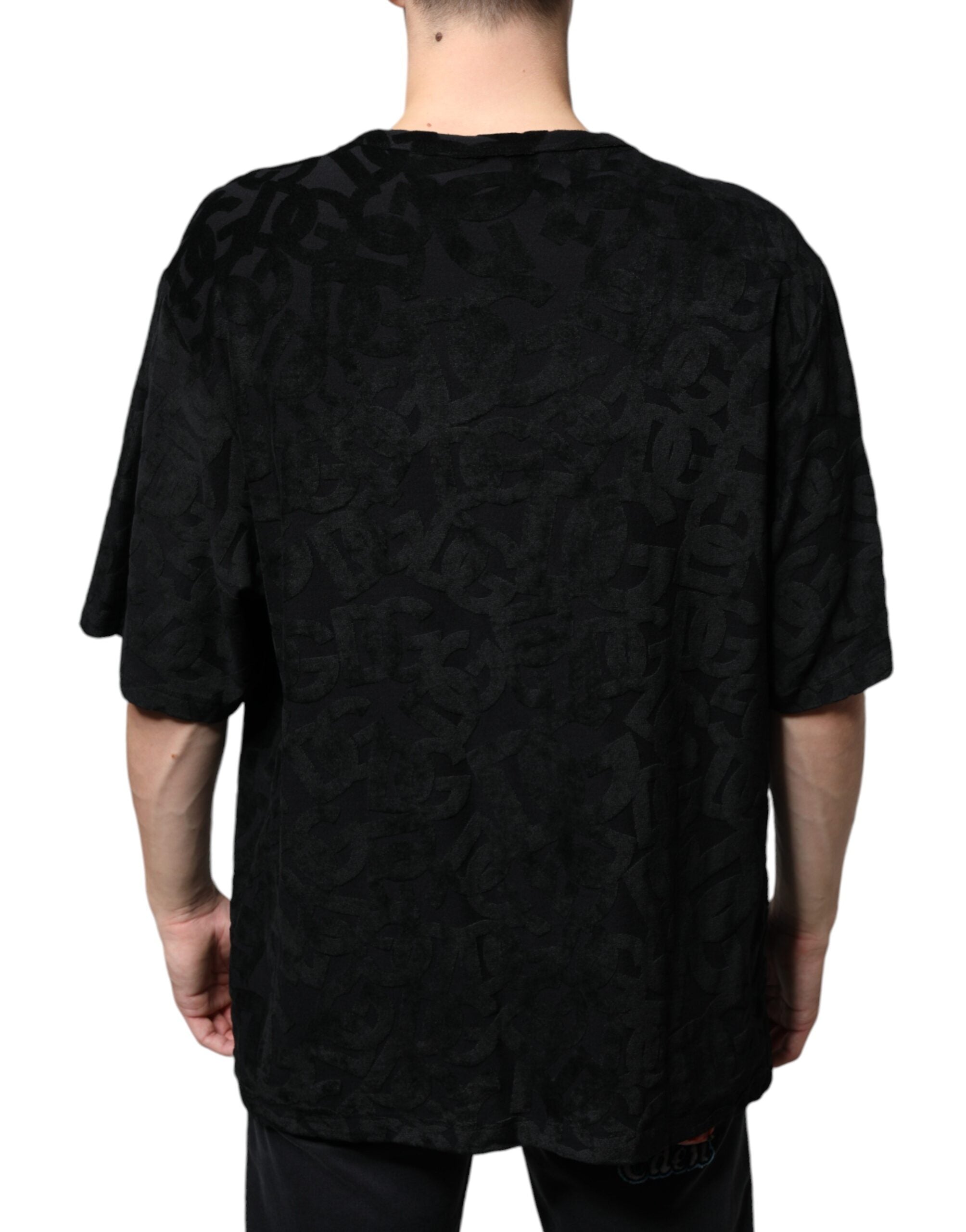 Black DG Mania Logo Print T-shirt - ventzia
