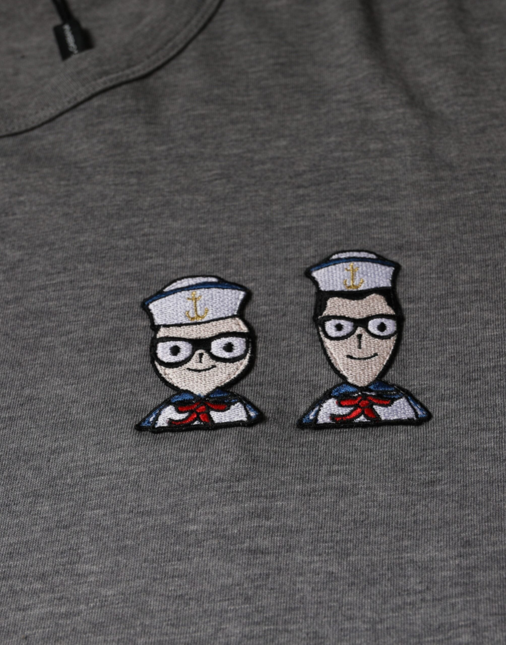 Gray Cotton #DGFamily Short Sleeves T-shirt - ventzia