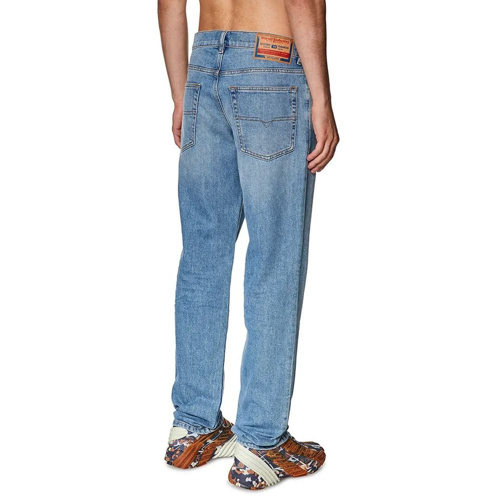 Light Blue Cotton Men's Regular-Fit Jean