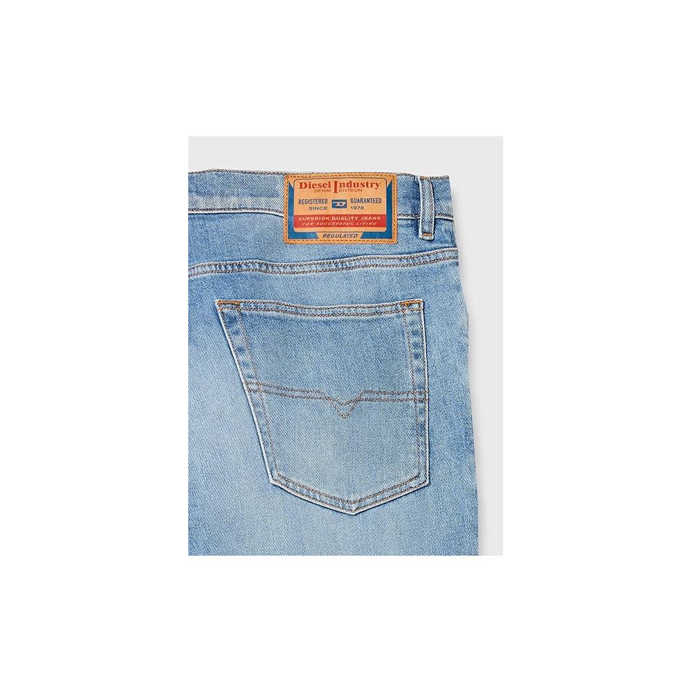 Light Blue Cotton Men's Regular-Fit Jean