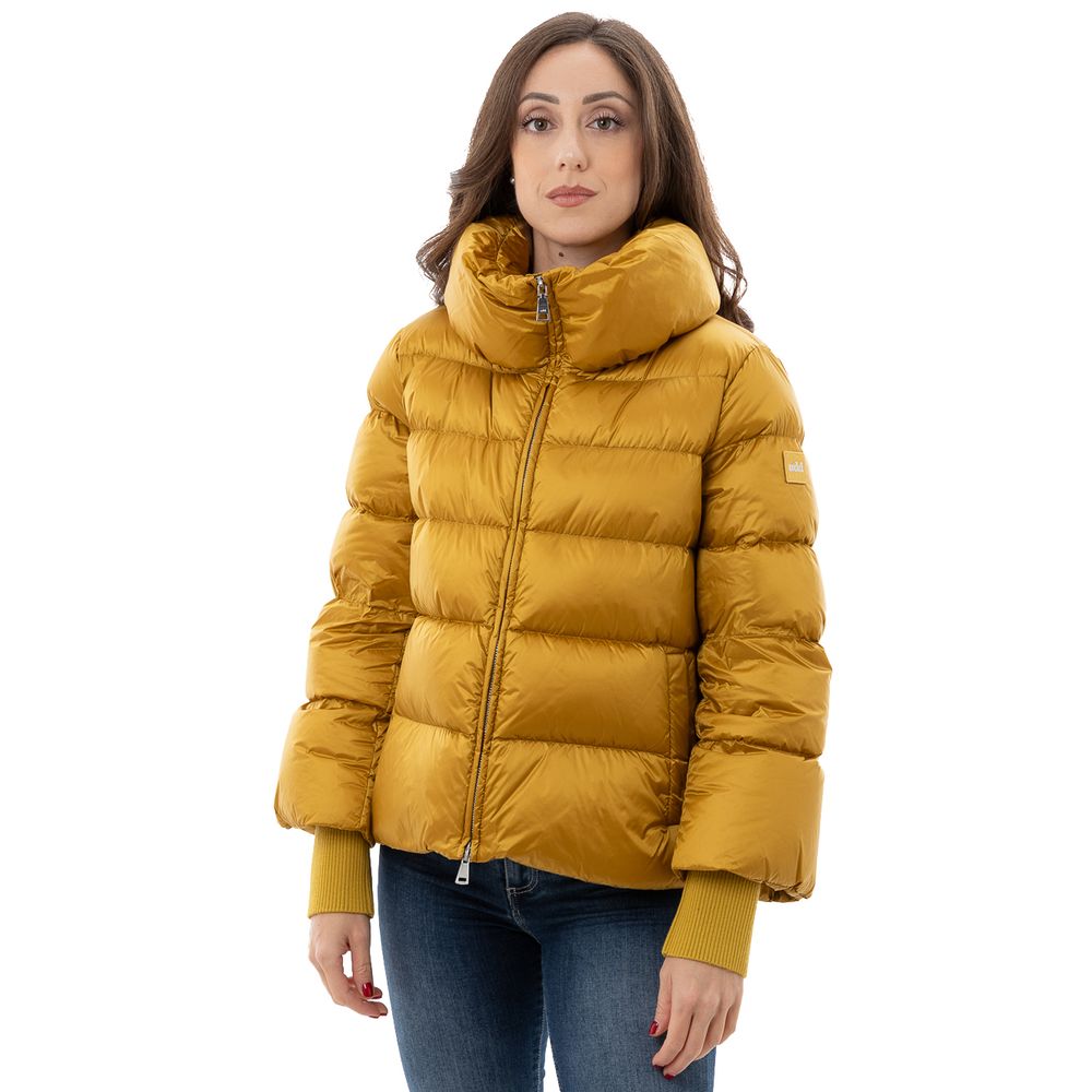 Gold Polyamide Jackets & Coat - ventzia