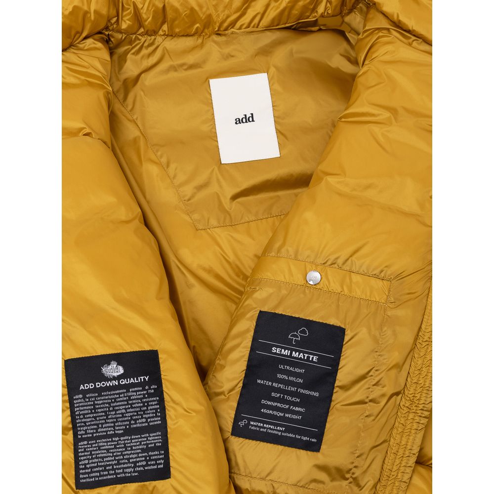 Gold Polyamide Jackets & Coat - ventzia