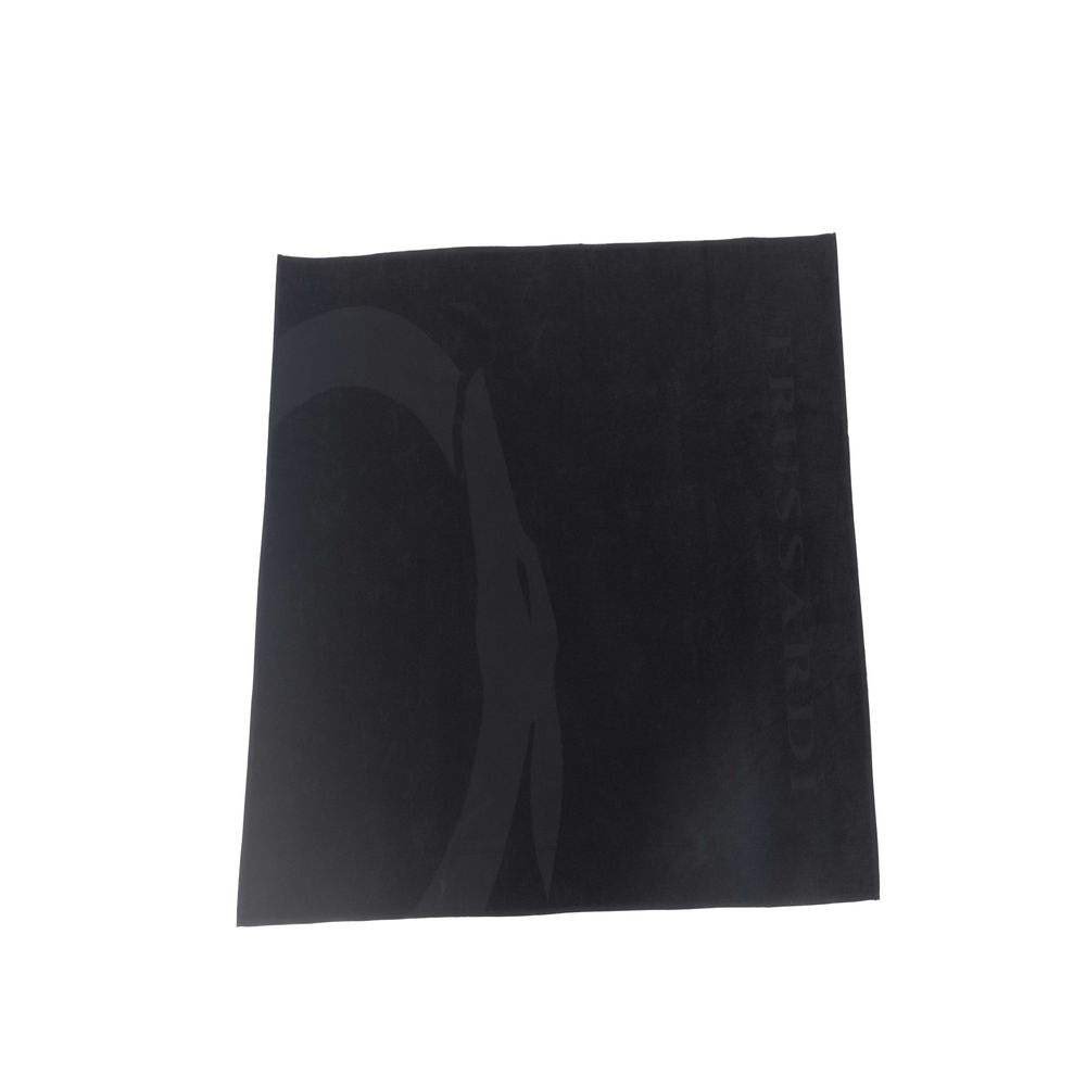Black Cotton Men Beach Towel - ventzia