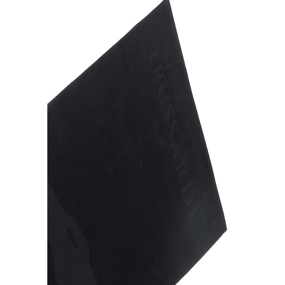 Black Cotton Men Beach Towel - ventzia