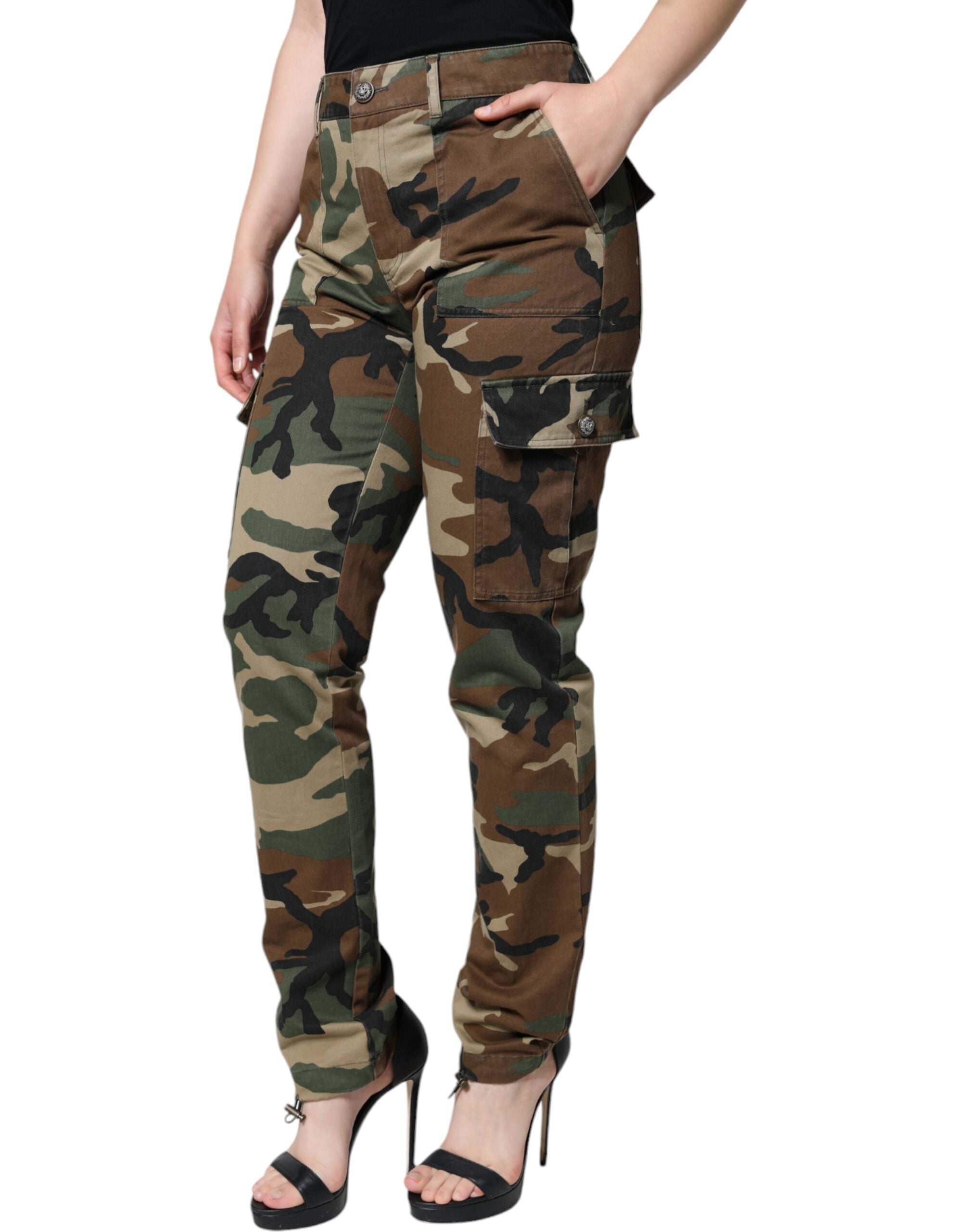 Multicolor Camouflage Cargo Pants - ventzia